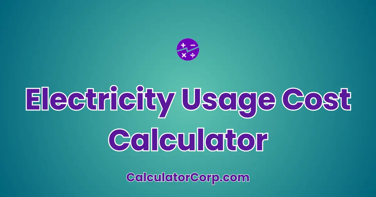 Electricity Usage Cost Calculator