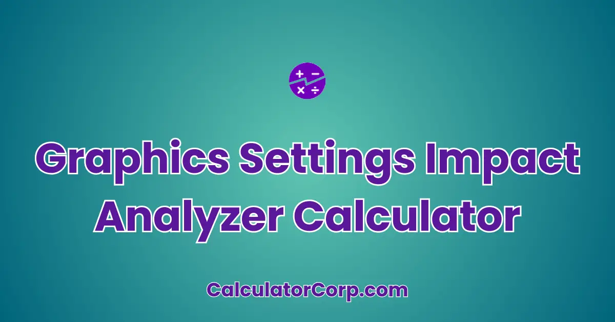 Graphics Settings Impact Analyzer Calculator