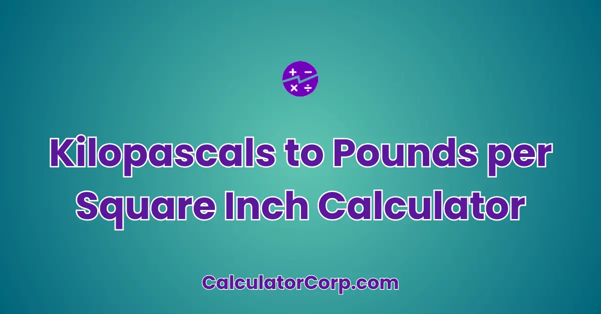 Kilopascals to Pounds per Square Inch Calculator