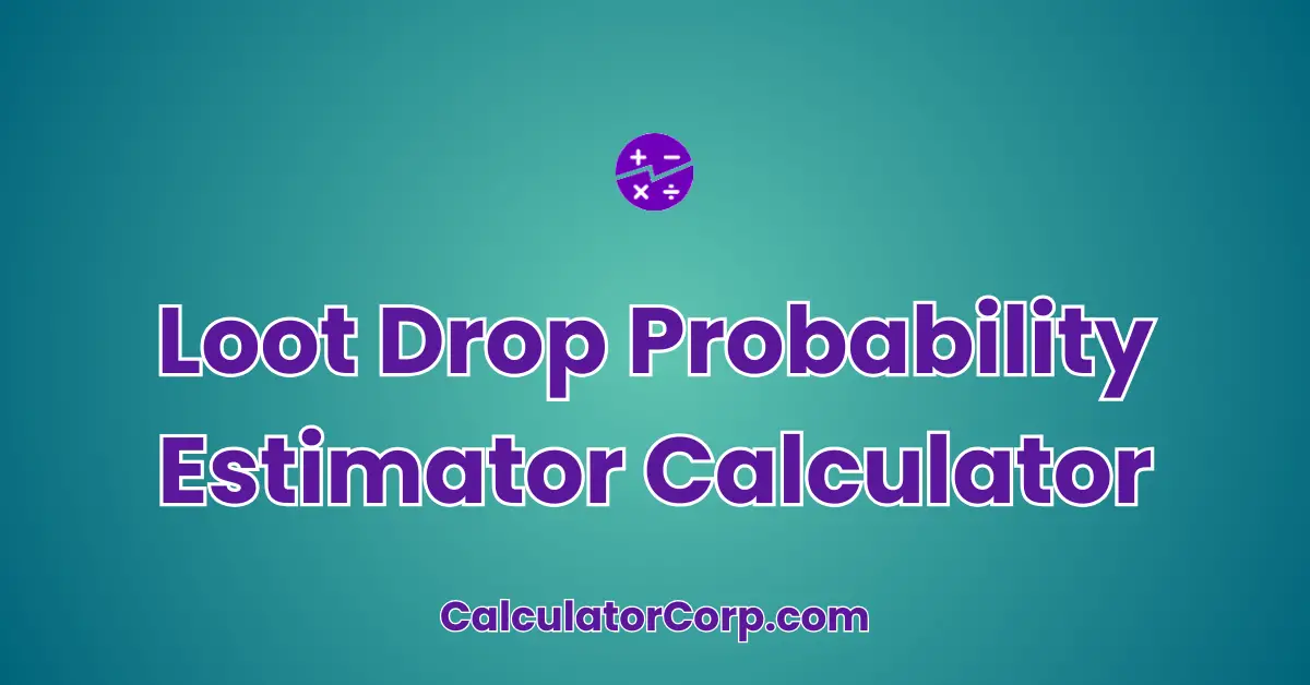 Loot Drop Probability Estimator Calculator