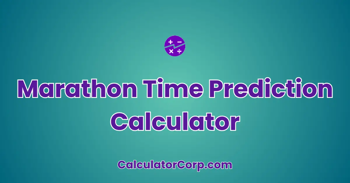 Marathon Time Prediction Calculator