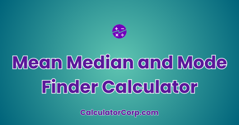 Mean Median And Mode Finder | Analyze A Data Set