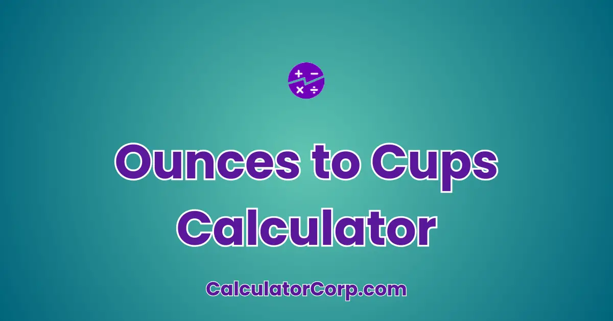 Ounces to Cups Calculator