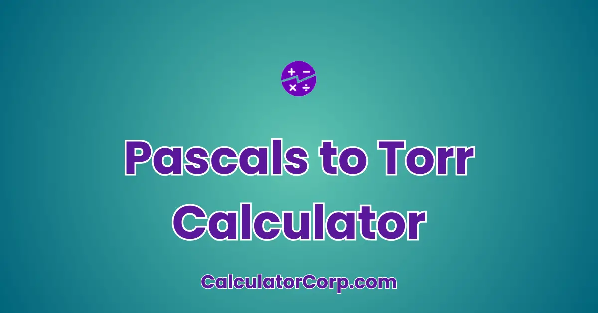 Pascals to Torr Calculator