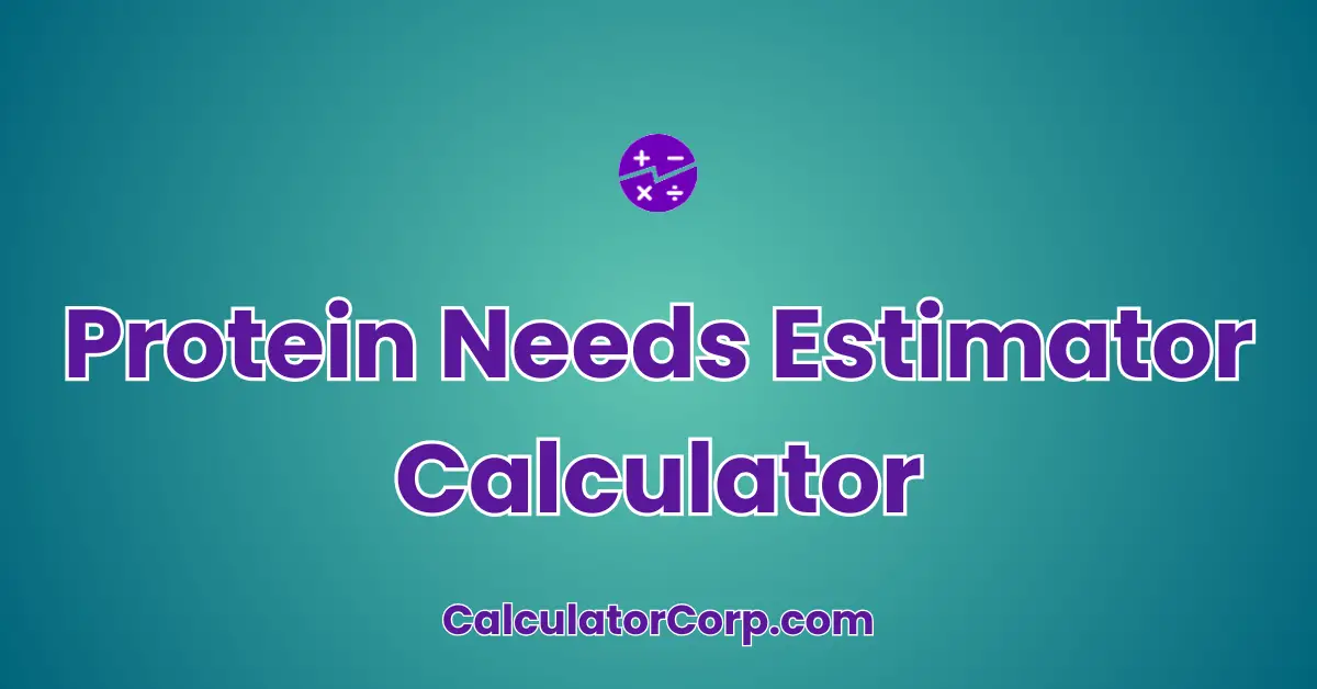 Protein Needs Estimator Calculator