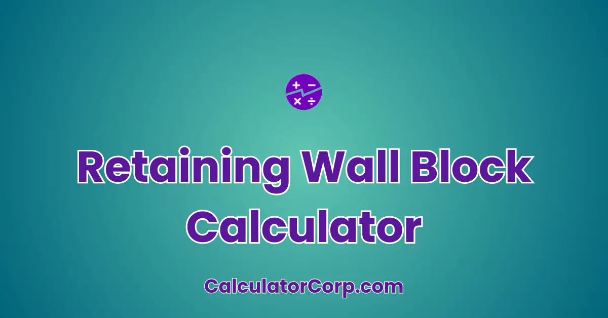 Retaining Wall Block Calculator