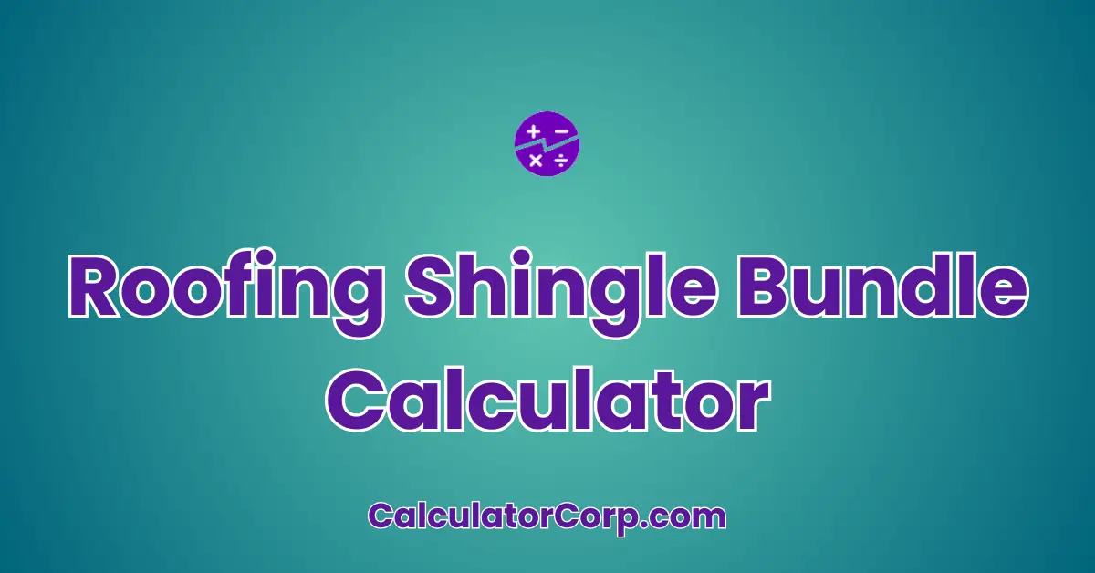 Roofing Shingle Bundle Calculator