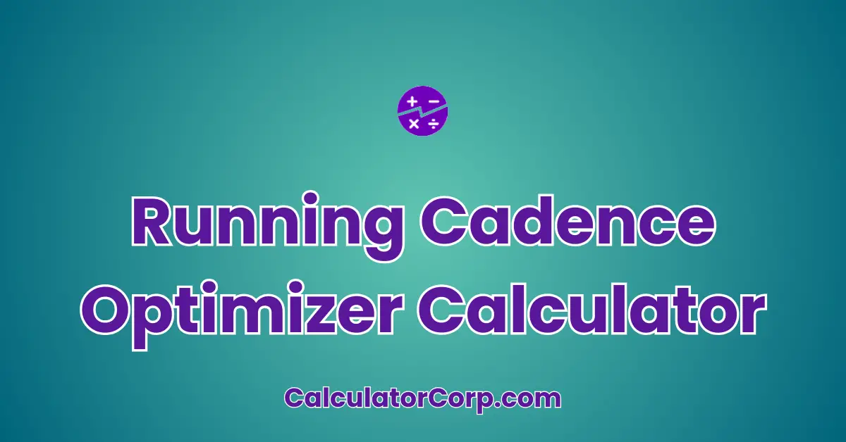 Running Cadence Optimizer Calculator