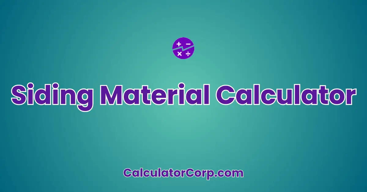 Siding Material Calculator