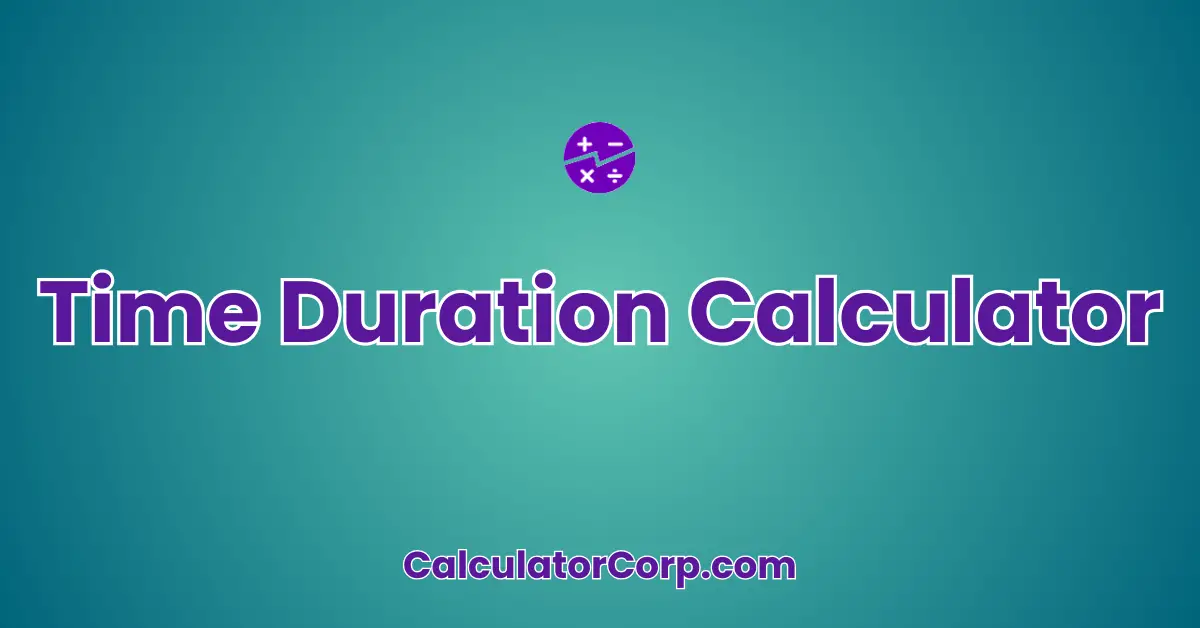 Time Duration Calculator