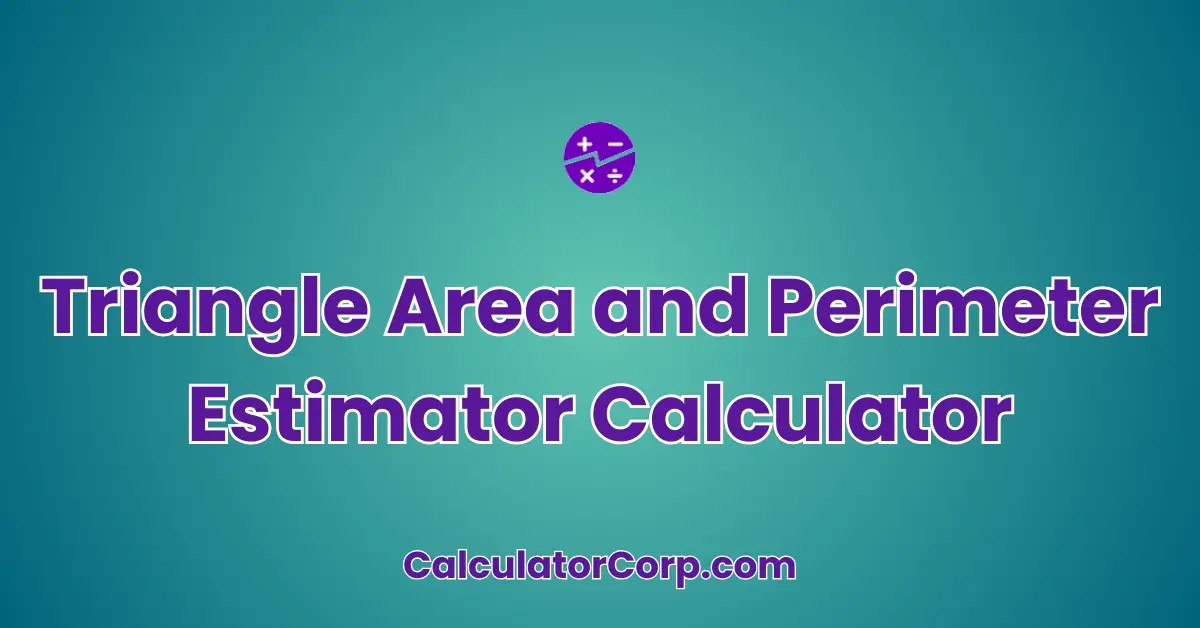 Triangle Area and Perimeter Estimator Calculator