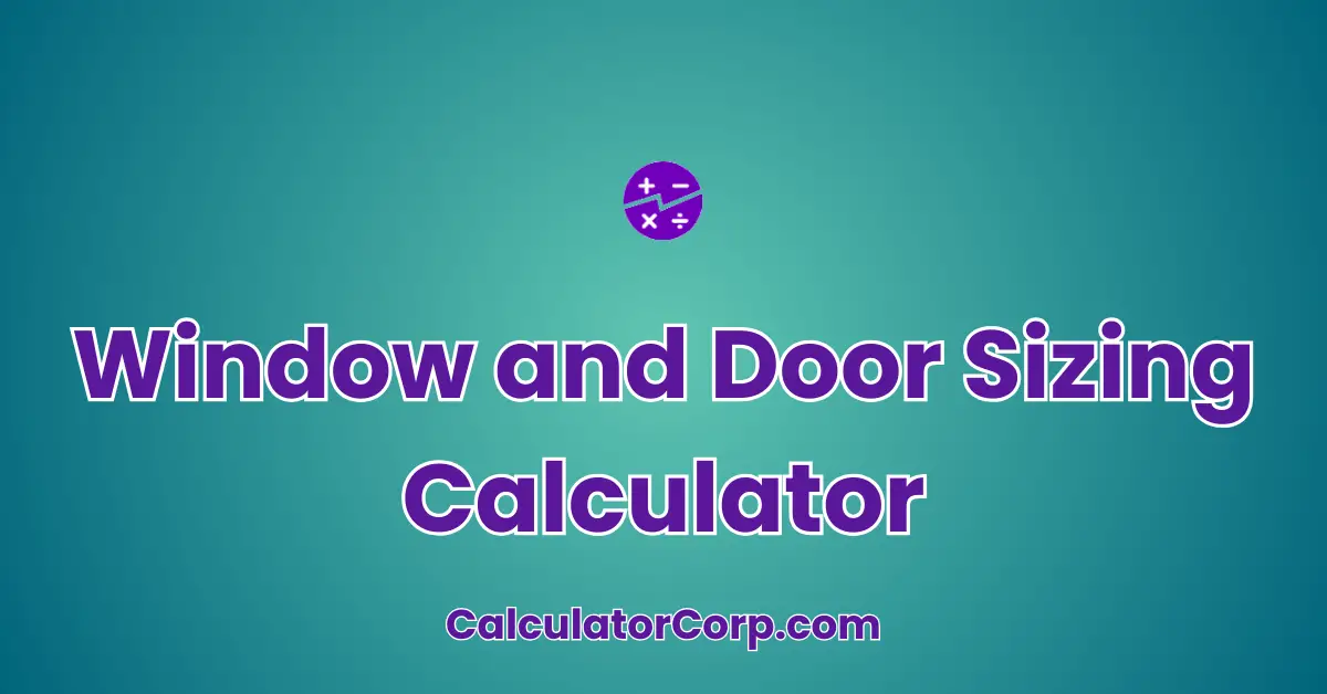 Window and Door Sizing Calculator