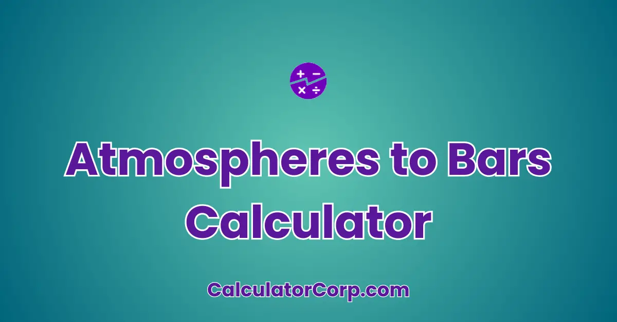 Atmospheres to Bars Calculator