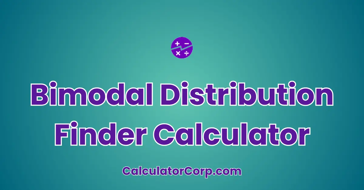 Bimodal Distribution Finder Calculator