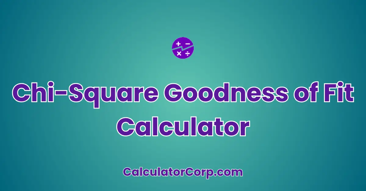 Chi-Square Goodness of Fit Calculator