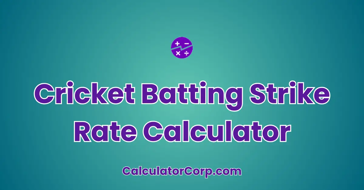 Cricket Batting Strike Rate Calculator