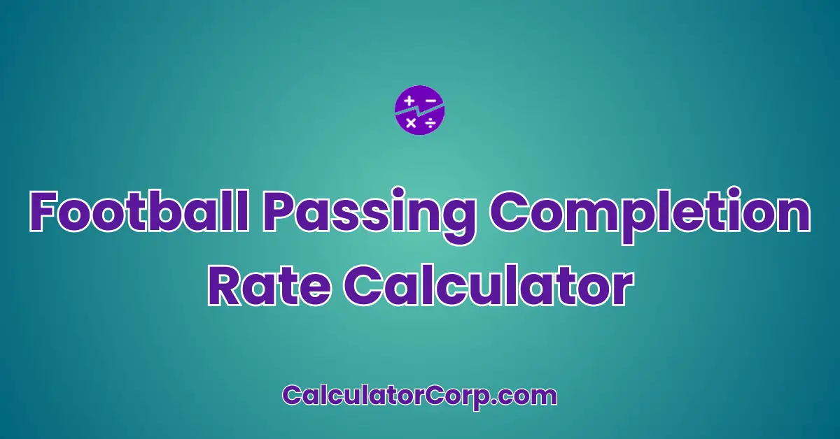 Football Passing Completion Rate Calculator