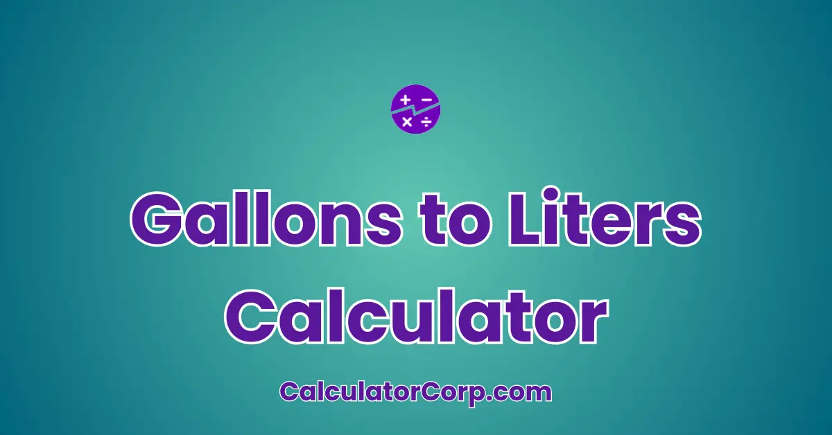 Gallons to Liters Calculator