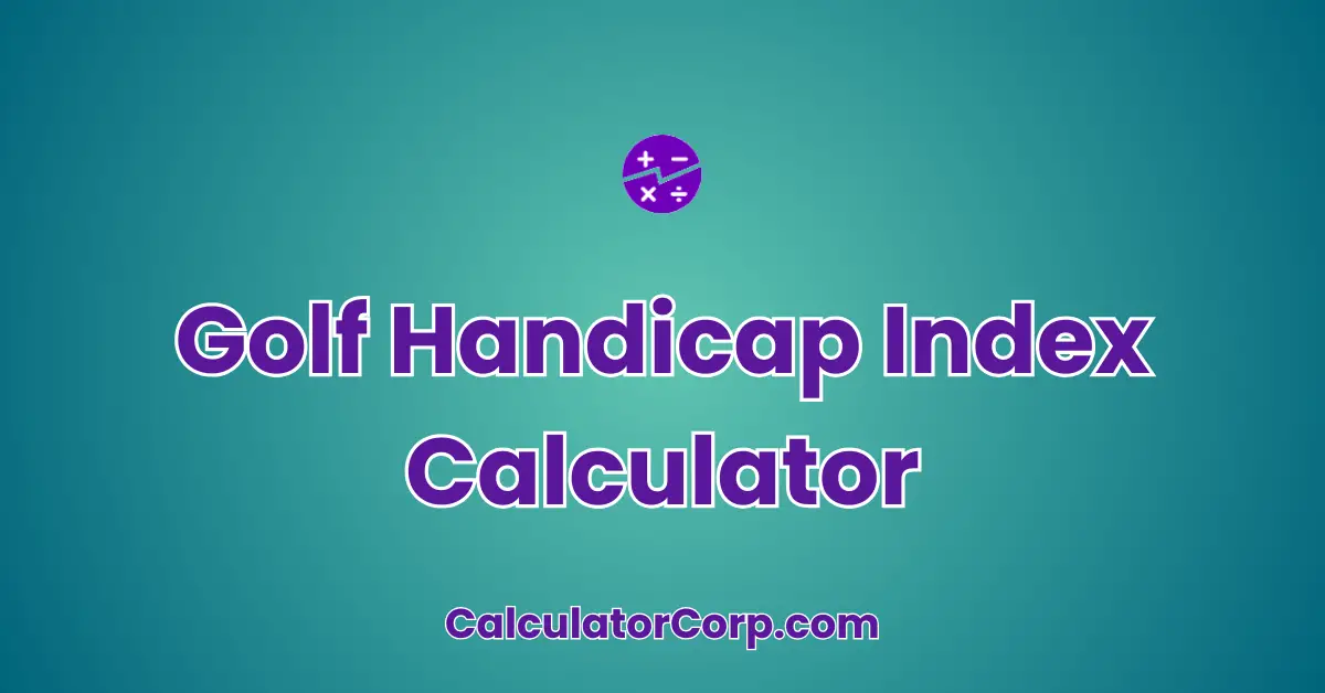 Golf Handicap Index Calculator