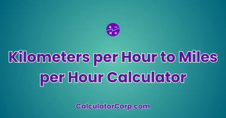 12 miles to km per hour calculator