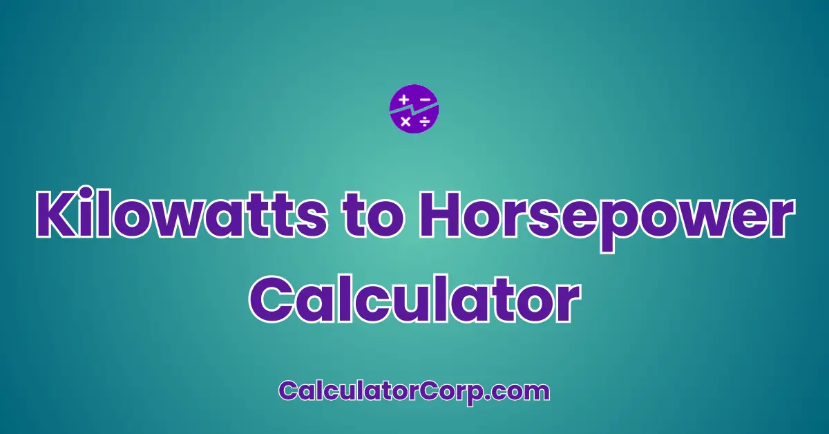 Kilowatts to Horsepower Calculator