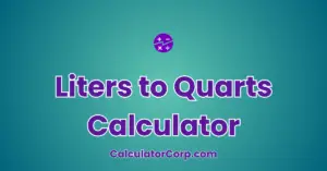 Liters To Quarts Calculator