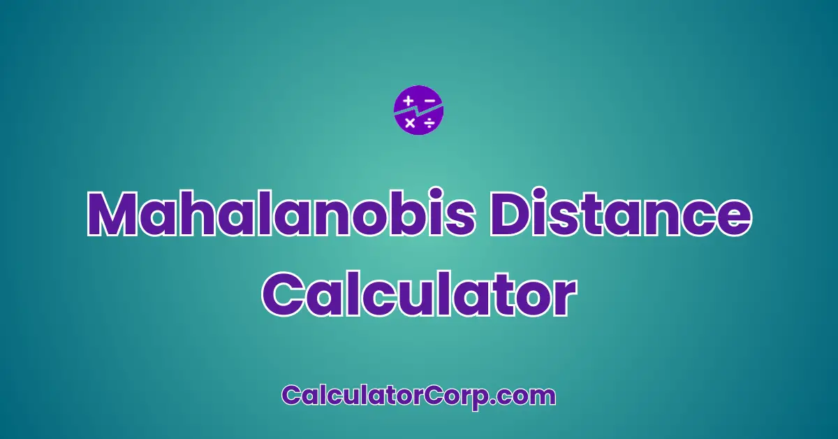 Mahalanobis Distance Calculator