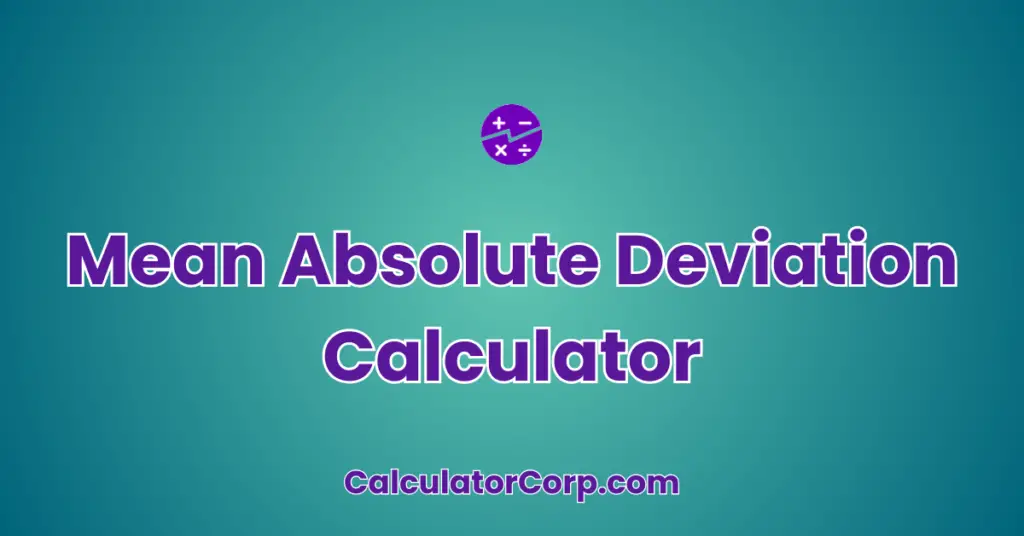 Mean absolute deviation calculator