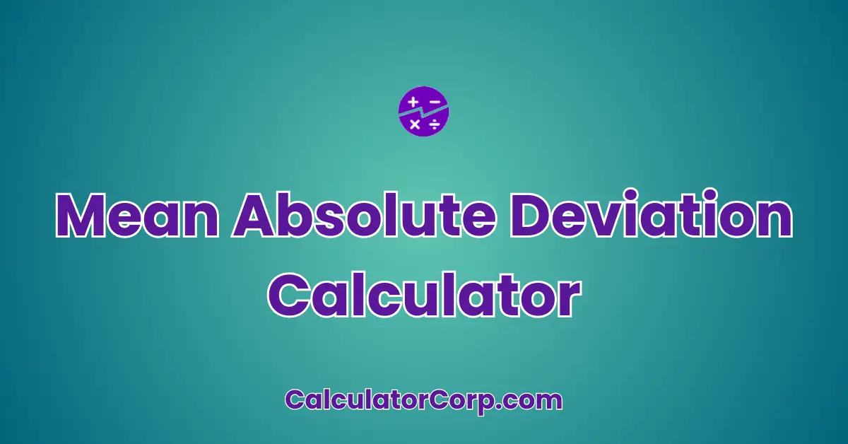 Mean Absolute Deviation Calculator