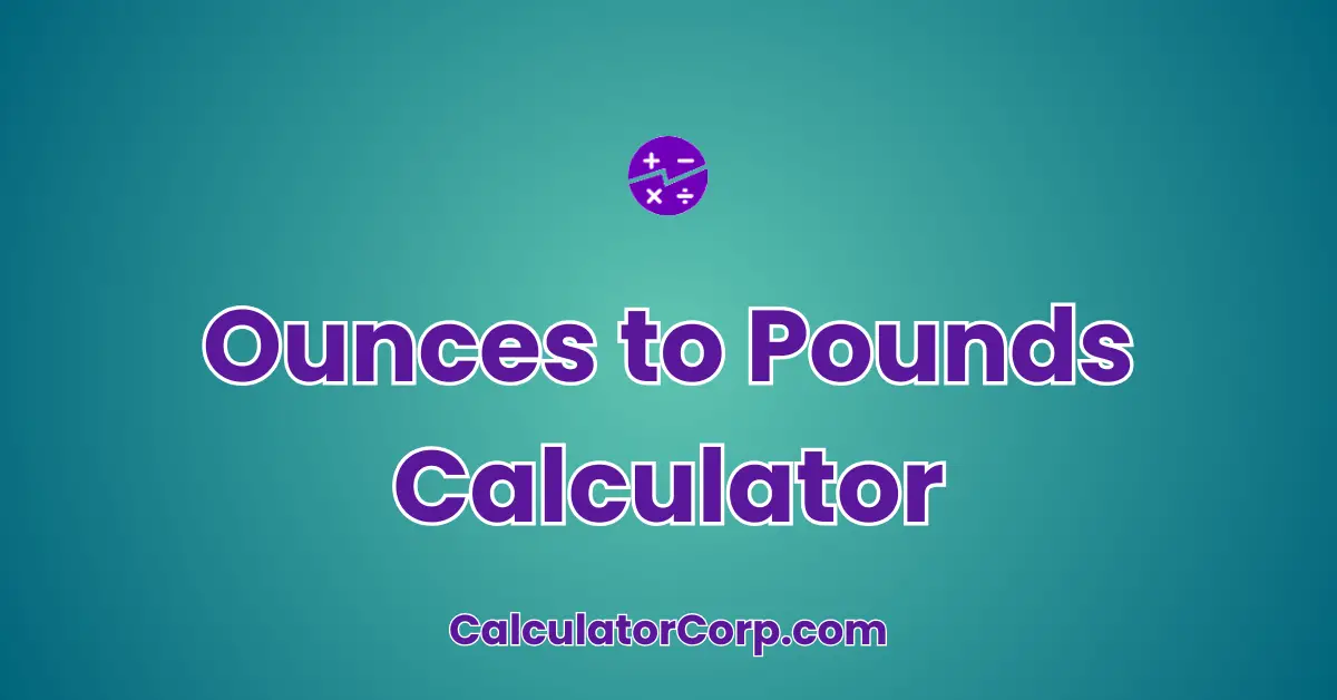 Ounces to Pounds Calculator