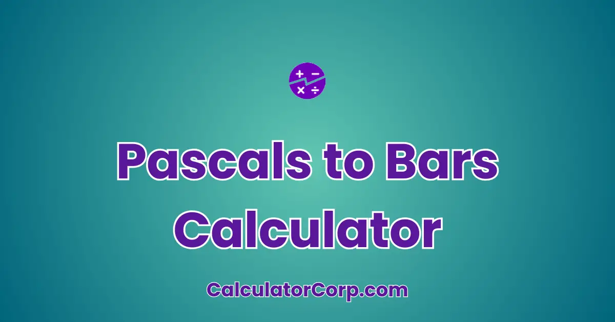 Pascals to Bars Calculator