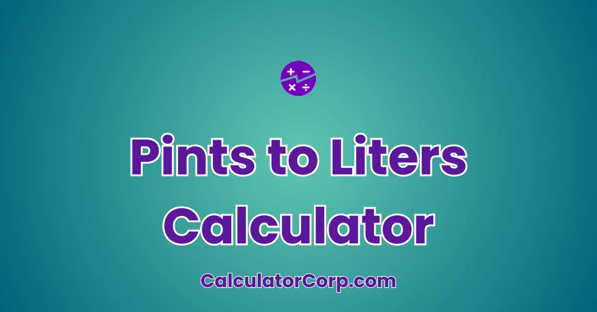 Pints to Liters Calculator