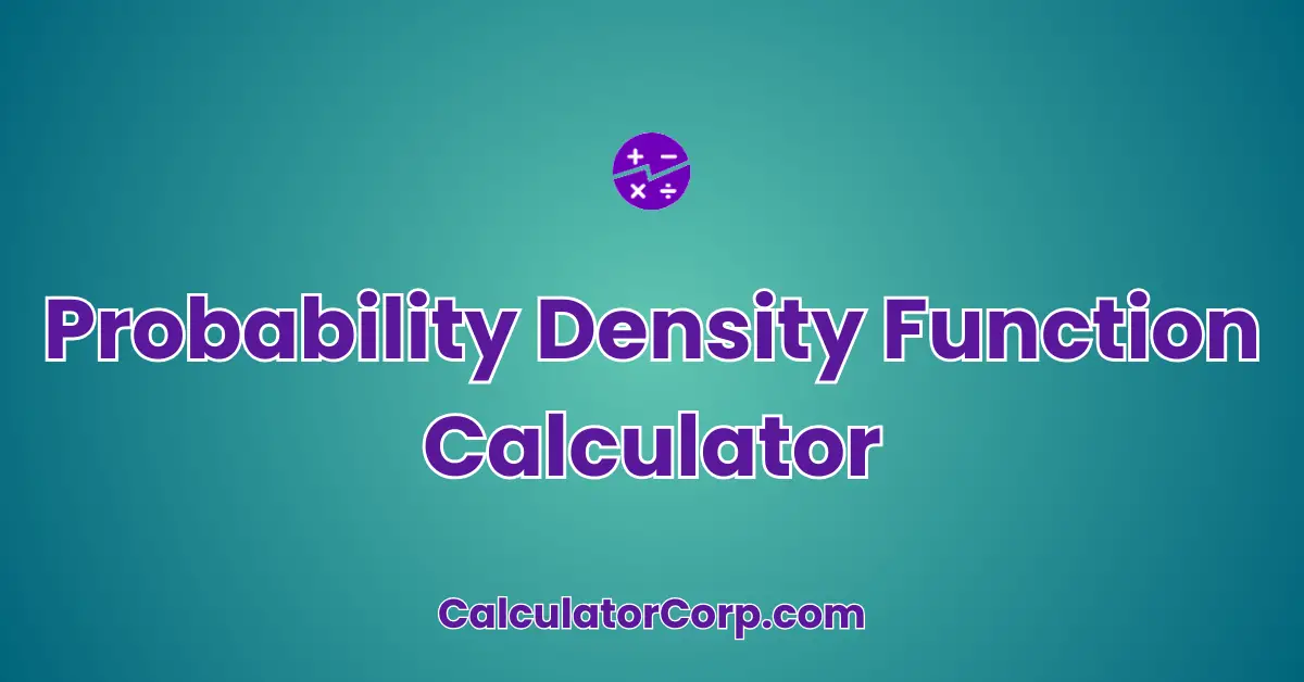 Probability Density Function Calculator