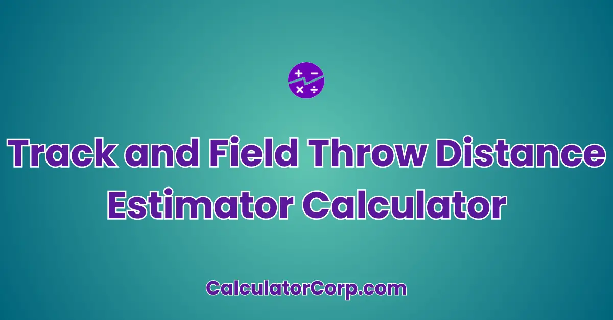 Track and Field Throw Distance Estimator Calculator