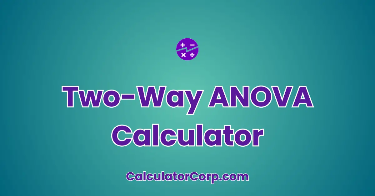 Two-Way ANOVA Calculator