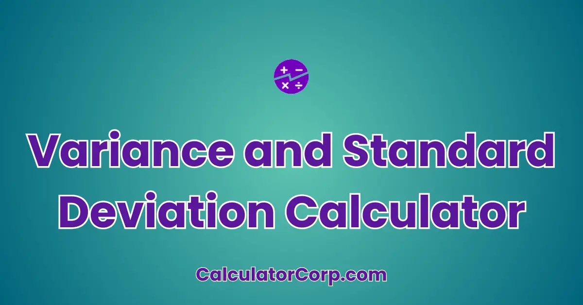 Variance and Standard Deviation Calculator