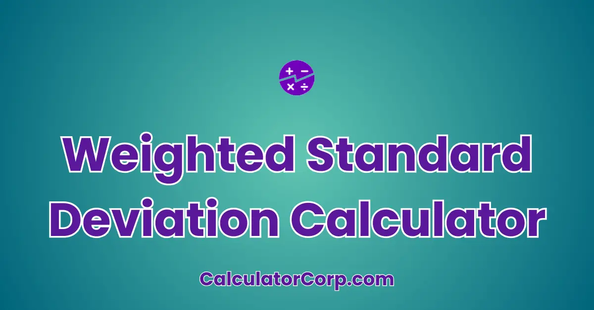 Weighted Standard Deviation Calculator