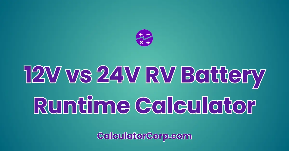 12V vs 24V RV Battery Runtime Calculator