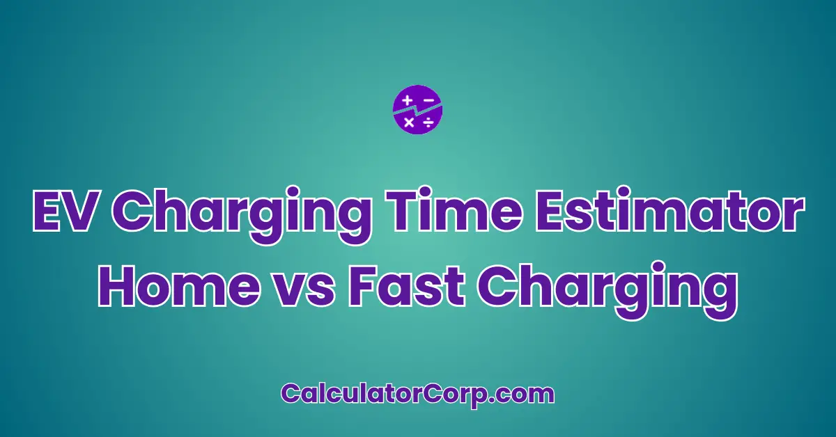 EV Charging Time Estimator - Home vs Fast Charging Calculator