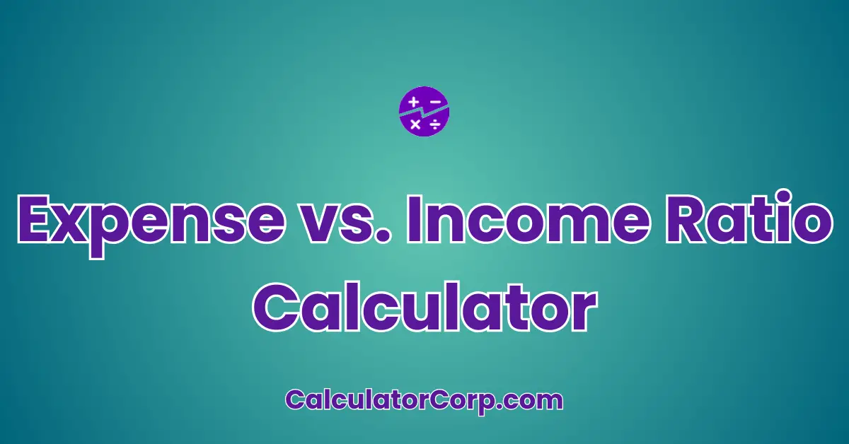 Expense vs. Income Ratio Calculator