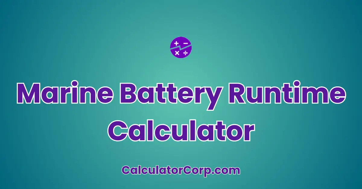 Marine Battery Runtime Calculator