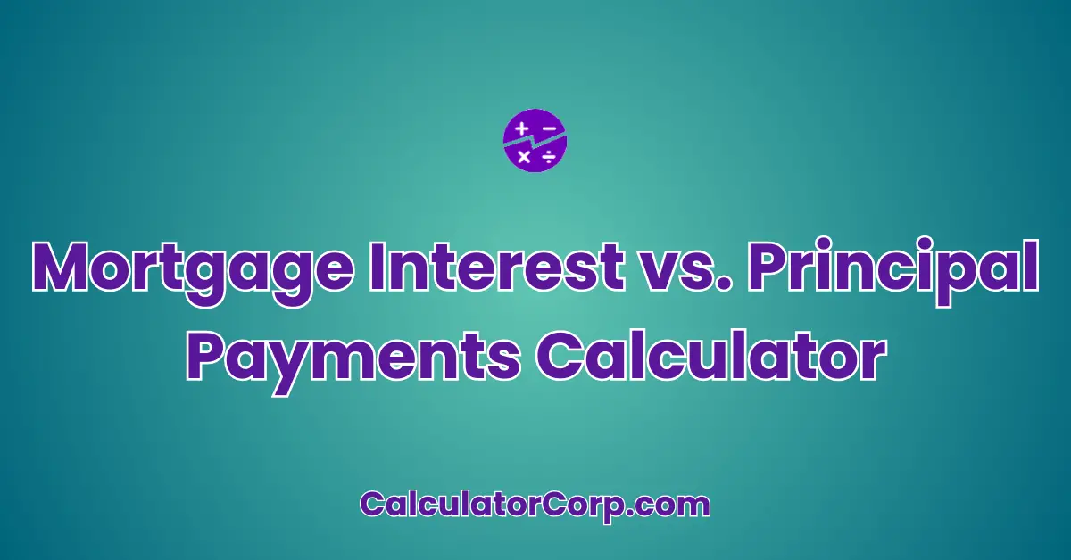 Mortgage Interest vs. Principal Payments Calculator