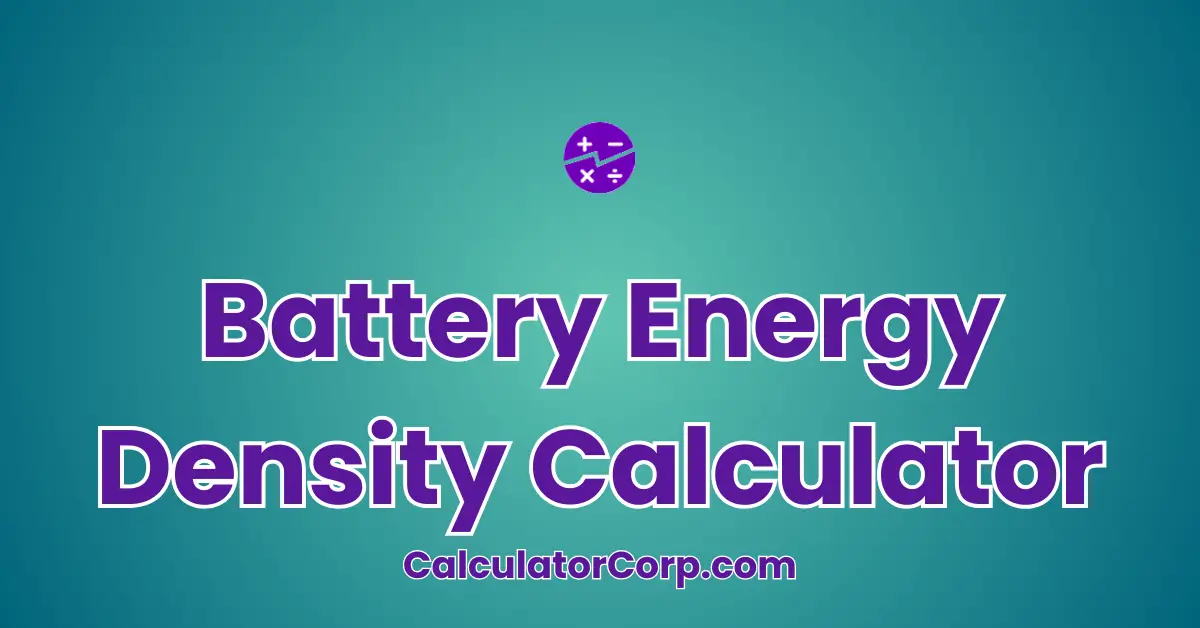 Battery Energy Density Calculator