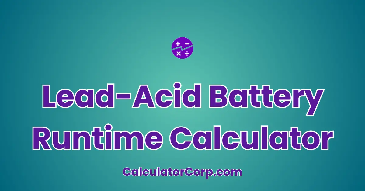 Lead-Acid Battery Runtime Calculator