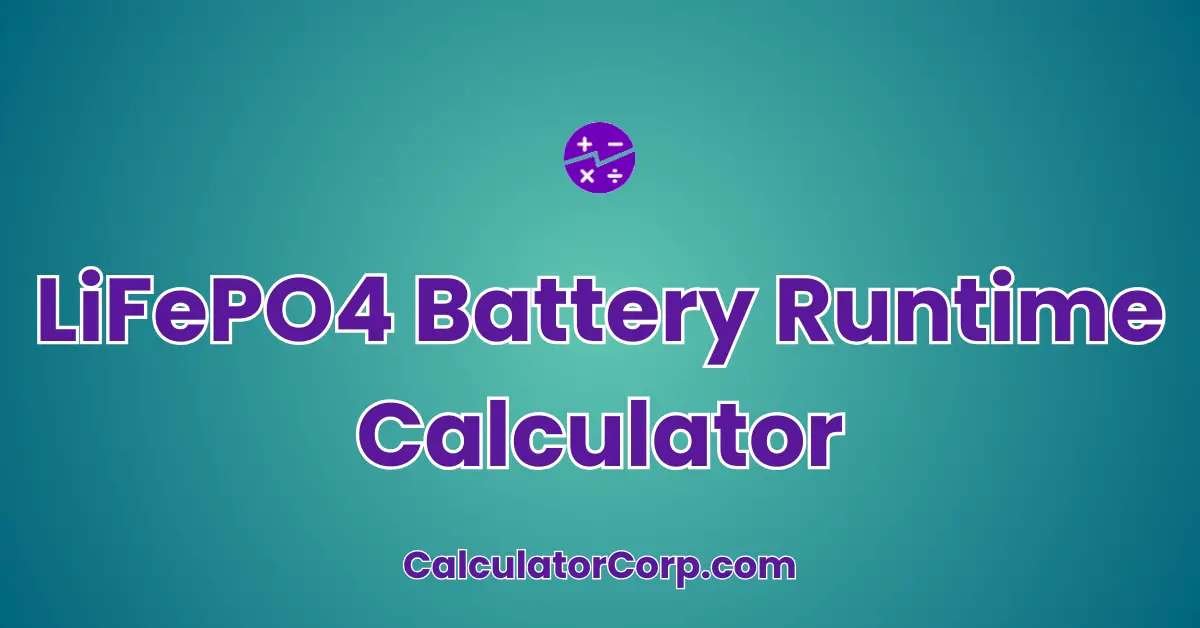 LiFePO4 Battery Runtime Calculator