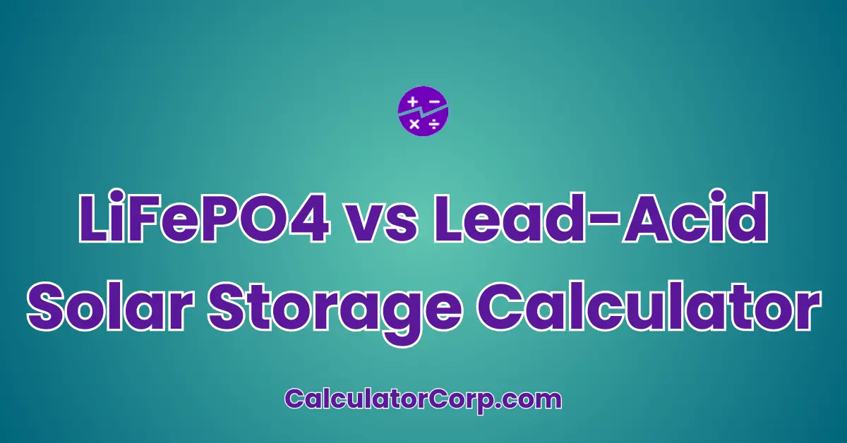 LiFePO4 vs Lead-Acid Solar Storage Calculator