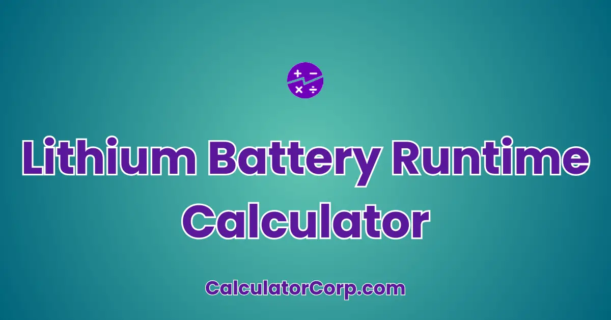 Lithium Battery Runtime Calculator