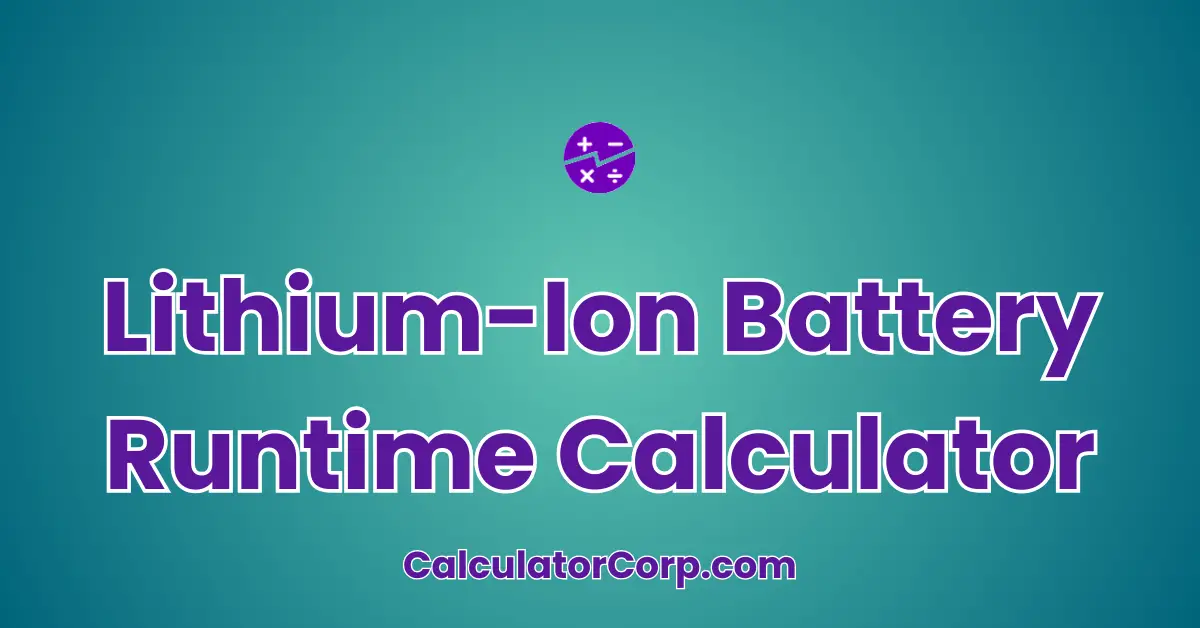 Lithium-Ion Battery Runtime Calculator