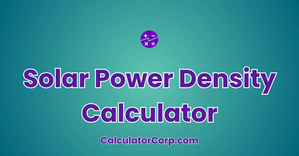 Solar Power Density Calculator