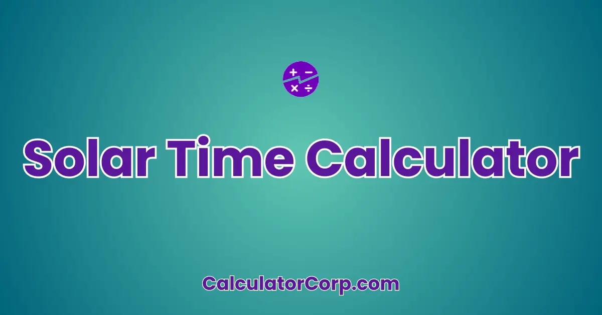 Solar Time Calculator